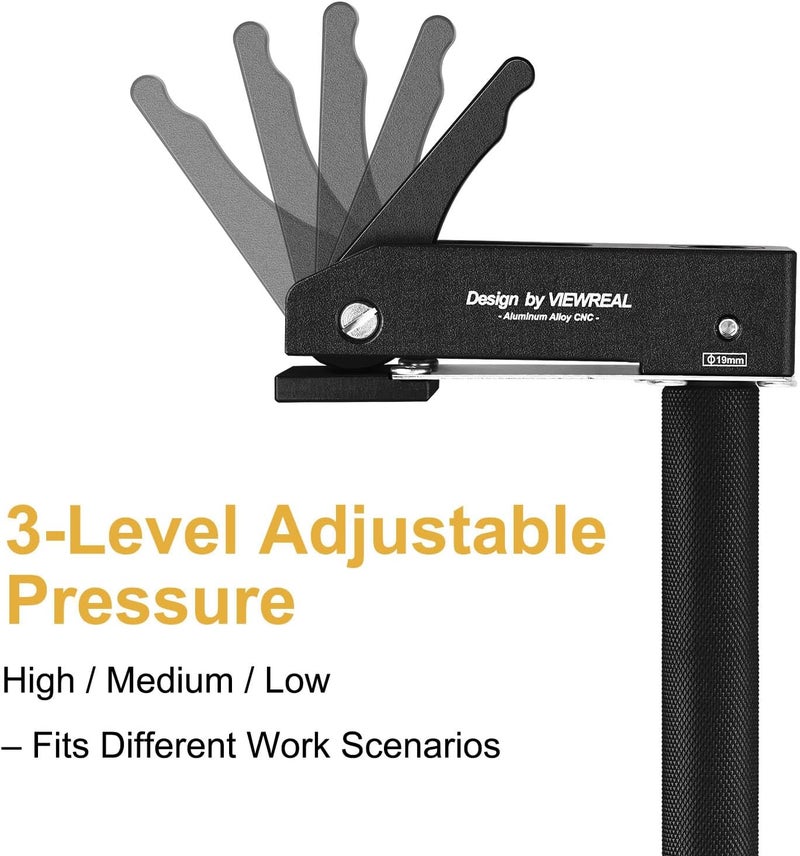 ViewReal Bench Dog Clamp Set for 3/4" Dog Holes, 6-Piece Quick-Lock Hold-Down Tools with Long Handle & Non-Marring Pads – Woodworking Clamps for MFT Table or Workbench - Image 4